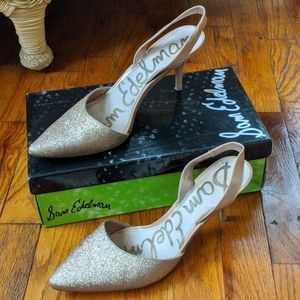 Sam Edelman Orly Rose Gold Slingbacks, size 9